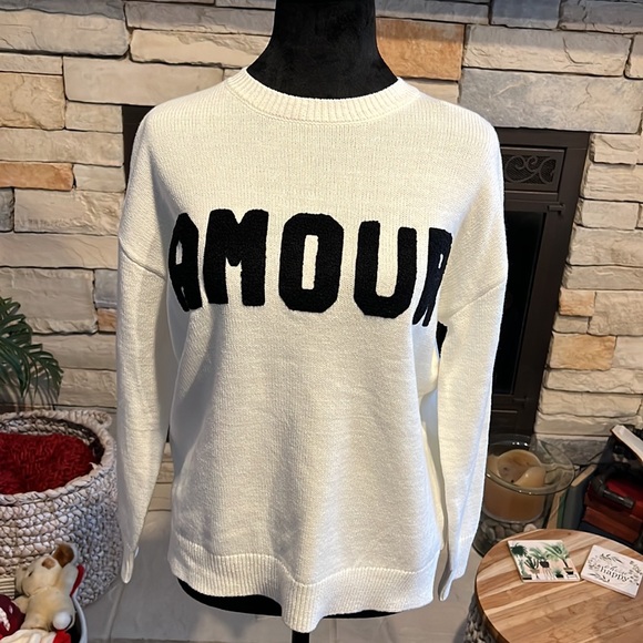 Sincerely Jules “AMOUR” Sweater NWT - Picture 1 of 9